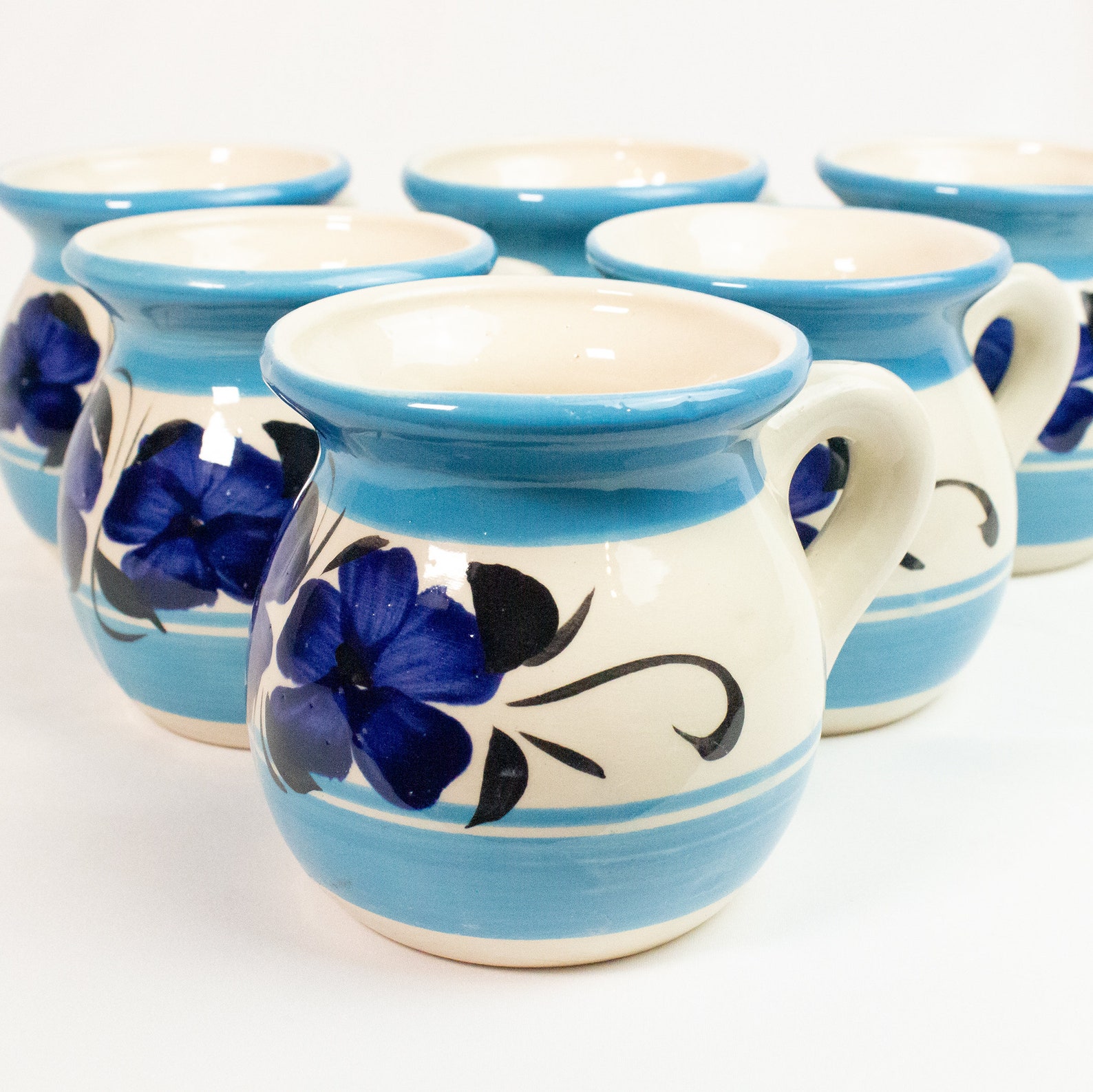 Set of 6 Handmade Mexican Mugs / Jarrito | Etsy