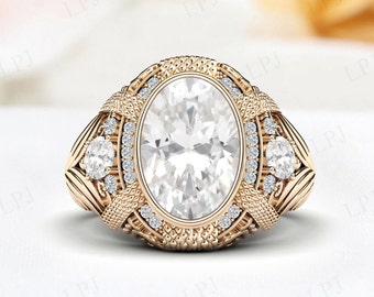 Uno de un tipo- Anillo de sello de topacio blanco vintage para hombres 925 plata piedra preciosa blanca anillo de bodas hombres únicos anillo hecho a mano antiguo anillo art déco