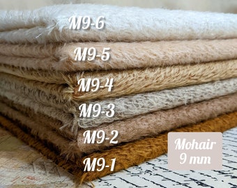 1/8 (14*20in) Mohair 9 mm pile. German mohair for teddy making. Mohair with short pile. Faux fur for toy.