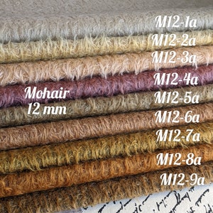 Mohair 1/8 per orsacchiotto. Mohair tedesco per la realizzazione di giocattoli. Mohair con pelo da 12 mm. Pelliccia sintetica per giocattoli.
