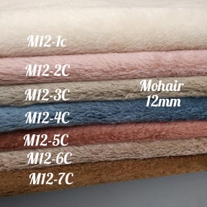 NOVITÀ! Mohair tedesco 1/8 per orsacchiotto. Mohair tedesco per la creazione di giocattoli. Mohair dritto con pelo da 12 mm. Pelliccia sintetica per giocattolo. Tessuto in mohair.