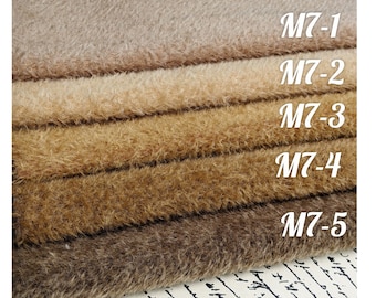 German mohair with 7 mm pile. Dense, curled mohair for teddy bear making. Faux fur for toys. Fabric for teddy. Mohair fabric.