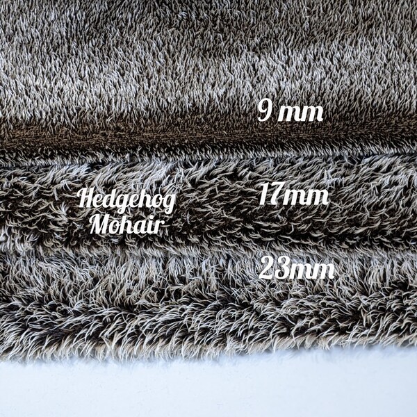 1/16 Hedgehog mohair. German mohair for hedgehog making. Hedgehog mohair with 9 , 17 and 23mm pile. Teddy hedgehog making.