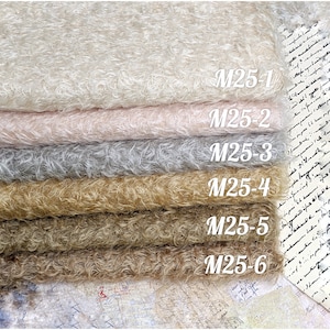 1/8 mohair 25 mm pile. German mohair for teddy making. Fur for stuffed toy.