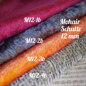 Limited mohair Schulte for teddy bear. 1/8 German mohair with 12 mm pile. Dense mohair for teddy bear. Fur for stuffed toys.