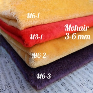 Exclusive Mohair Schulte with 3 and 6 mm pile. 1/8 German mohair. Fur for teddy making. Teddy fabric. Fabric for toys.