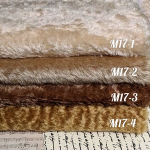 1/8 mohair with 17 mm pile. German mohair for teddy bear making. Faux fur for teddy toy.