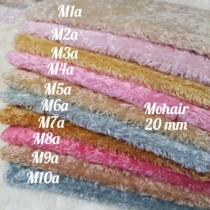 1/4 mohair 20 mm. Hand-dyed German mohair for teddy making. Mohair with 20 mm pile. Faux fur for toy.