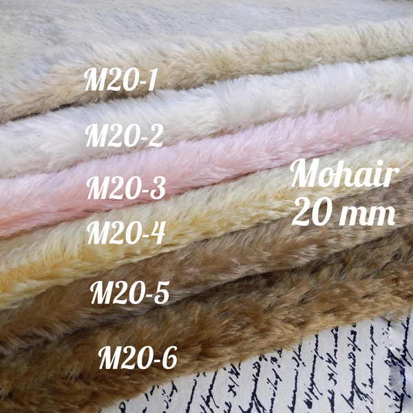 1/8 German mohair with 20 mm pile. Mohair for teddy bear and toy making. Fur for stuffed toy.