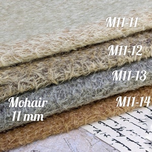 Mohair with 11 mm pile. 1/8 German mohair. Fur for teddy making. Teddy fabric. Fabric for toys