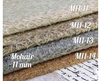 Mohair with 11 mm pile. 1/8 German mohair. Fur for teddy making. Teddy fabric. Fabric for toys