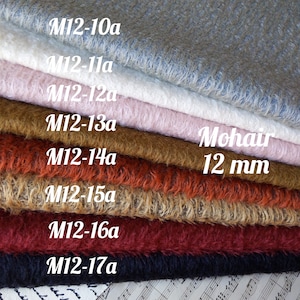 1/8 Mohair for teddy bear. German mohair for toy making. Mohair  Helmbold with 12 mm pile. Faux fur for toy. Mohair fur for stuffed toy.