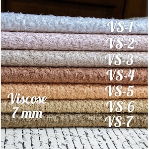 1/8 (14*20in) German viscose with 7 mm pile. Dense and curled viscose 7 mm pile. Fur for teddy bear making. Fabric for toys.