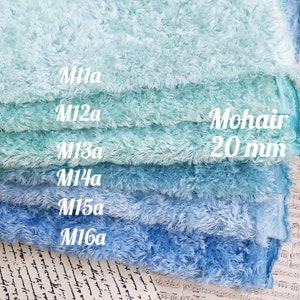 1/4 mohair 20 mm. Hand-dyed German mohair for teddy making. Mohair with 20 mm pile. Faux fur for toy.
