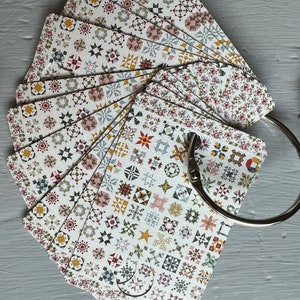 Floss Drops for your Floss, Quilting motifs, 13 cards included with ring