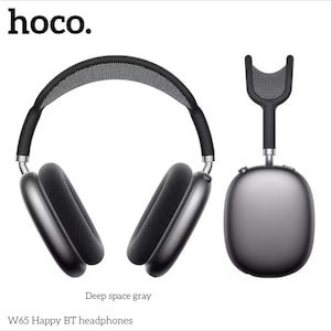 Fones de ouvido sem fio HOCO W65 AiPods Max com Bluetooth para uso na cabeça.