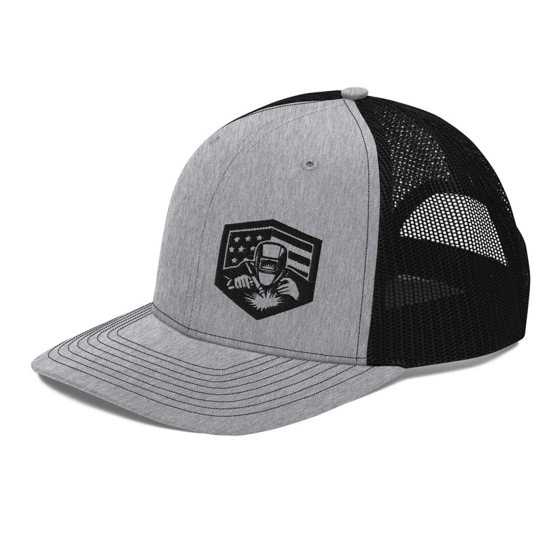 American Welder Embroidered Trucker Cap , Veteran Hat, Welder Gifts, Patriotic Welder Hat