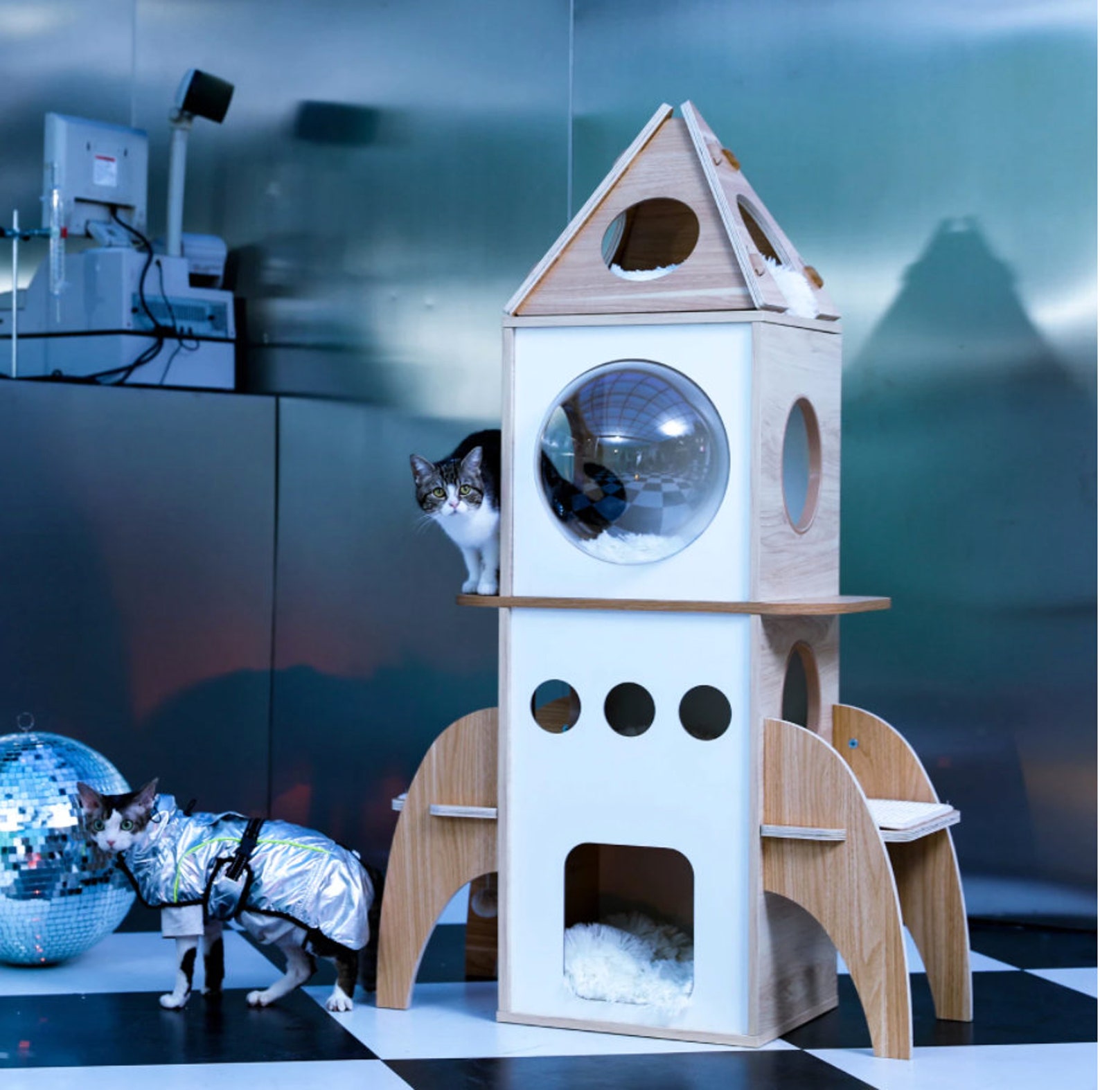 Cat Rocket Cat tower Cat Scratcher Modern Cat Furniture Etsy