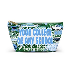 Custom College Makeup bag Option 4 | Custom Bag | College Makeup Bag | School Makeup Bag | Custom School Bag | Dorm Makeup Bag | Dorm Decor