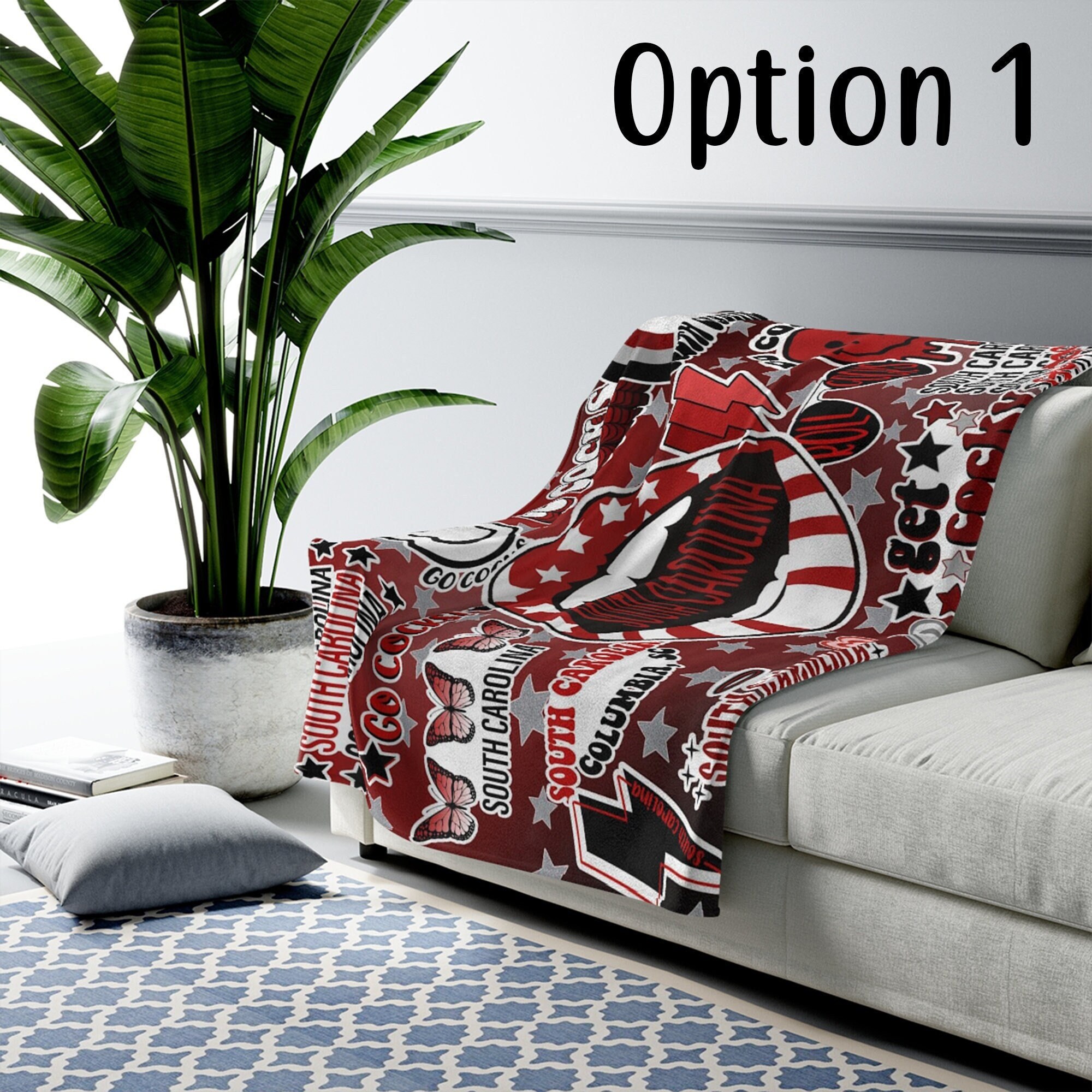University of South Carolina Blanket Etsy