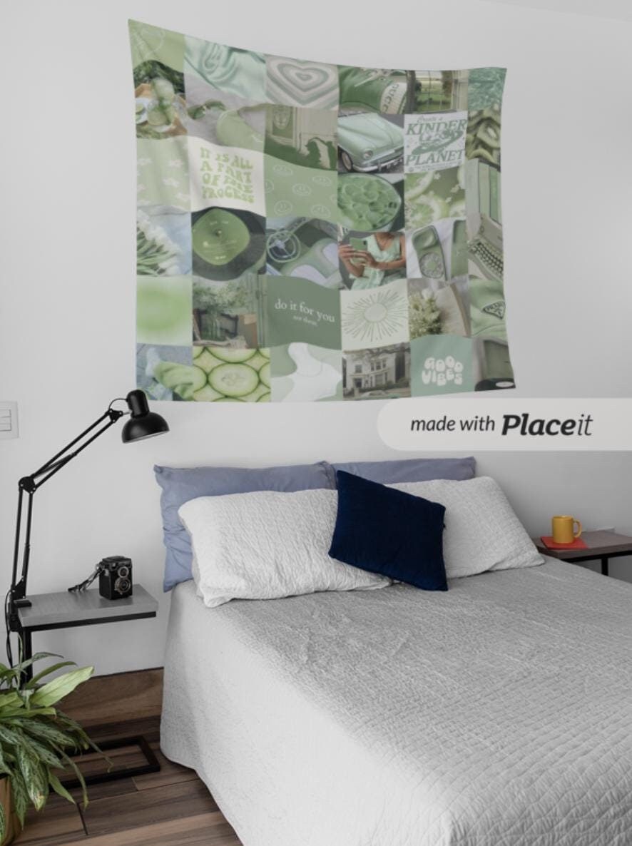 Green Tapestry Etsy