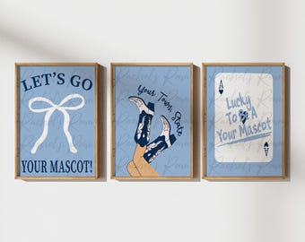 College Pack of 3 Digital Prints | Custom College Digital Print | College Poster | School Digital Print | Custom School Poster | Dorm Poster