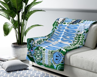 Custom College Blanket Option 4 | Custom Blanket | College Blanket | School Blanket | Custom School Blanket | Dorm Blanket | Dorm Decor