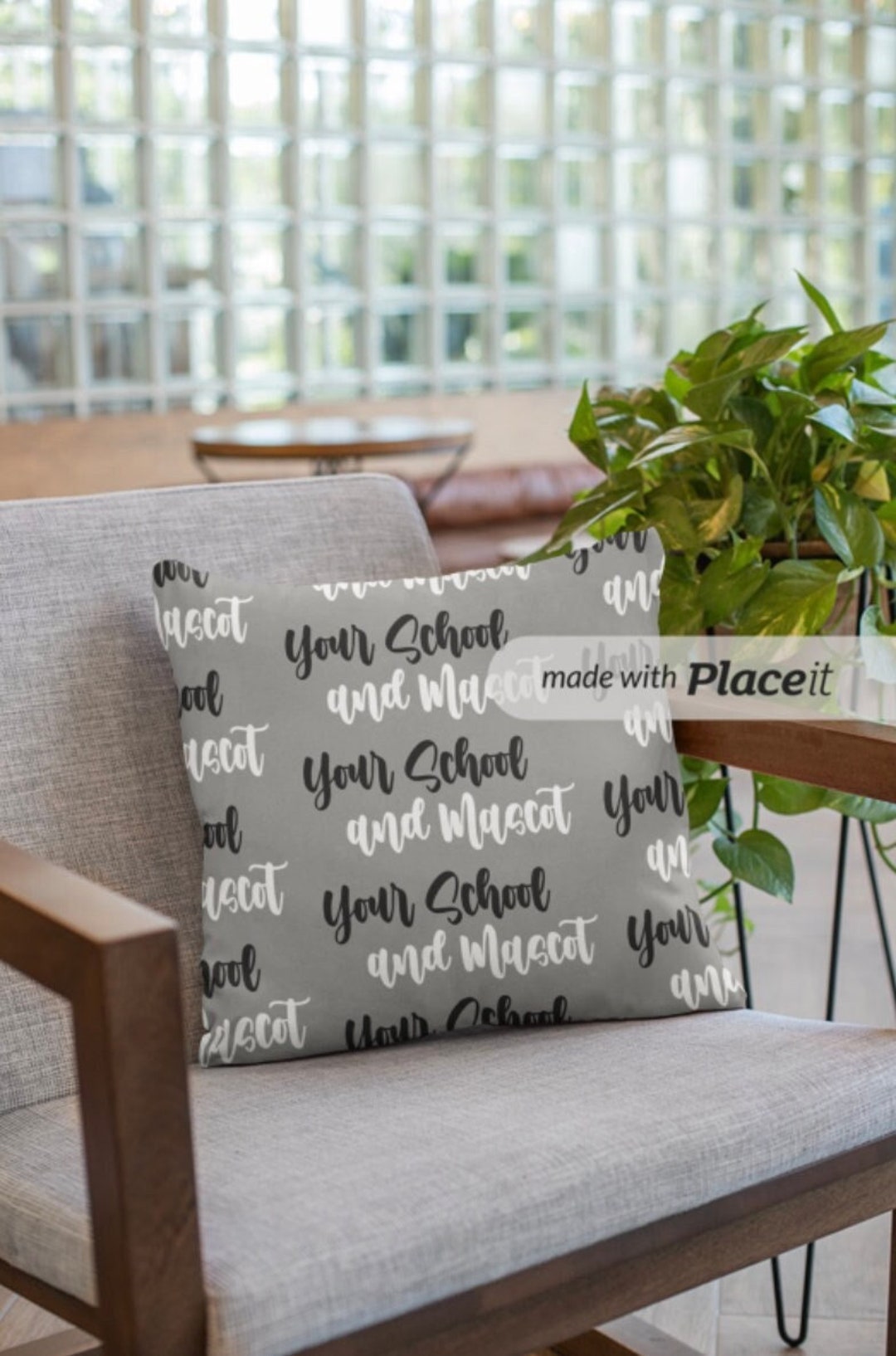 Custom College Pillow Custom Pillow College Pillow School Pillow Custom