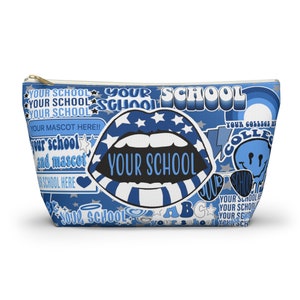 Custom College Makeup Bag Option 1 | Custom Makeup Bag | College Makeup Bag | School Makeup Bag | Custom School Makeup Bag | Dorm Decor |