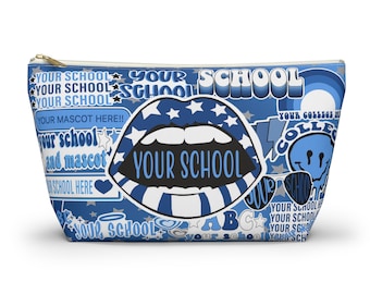 Custom College Makeup Bag Option 1 | Custom Makeup Bag | College Makeup Bag | School Makeup Bag | Custom School Makeup Bag | Dorm Decor |