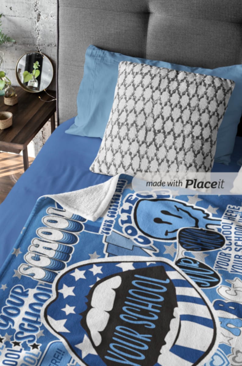 Custom College Blanket Option 1 Custom Blanket College Etsy