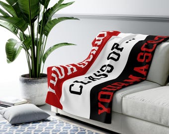 Custom College Color Block Blanket | Custom Blanket | College Blanket | School Blanket | Custom School Blanket | Dorm Blanket | Dorm Decor