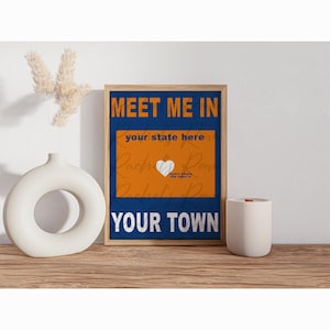 Stadt und Zustand Digitaldruck | Benutzerdefinierte College Digital Druck | College Poster | Schule Digitaldruck | Personalisiertes Schulposter | Wohnheim Poster