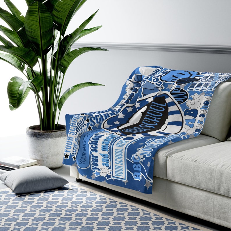 Custom College Blanket Option 1 Custom Blanket College Etsy