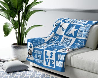 Custom College Quilt Blanket | College Blanket | Custom Blanket | Dorm Blanket | Bed Party Blanket | Quilt Style Blanket | Trendy Blanket