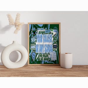 Benutzerdefinierte College Digitaldruck Option 4 | Benutzerdefinierte Kunst | College Kunst | Schule Digitaldruck | Personalisiertes Schulposter | Wohnheim Poster | Wohnheim Dekor