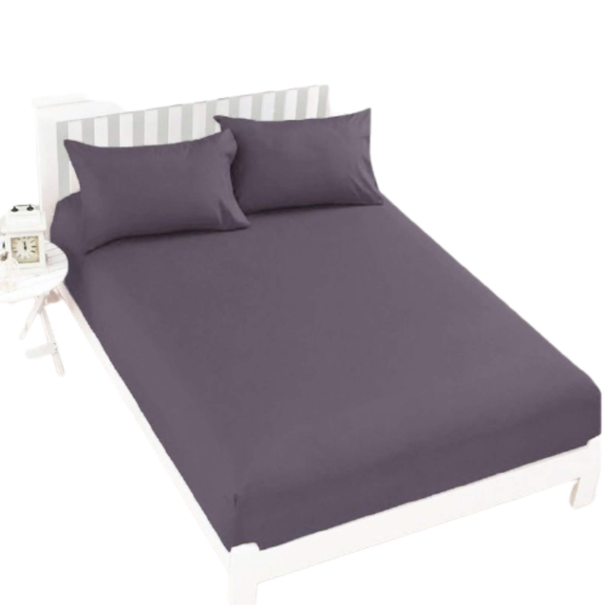 BedSheet Premium Quality 100 Cotton Dark Gray Fitted bedSheet Etsy