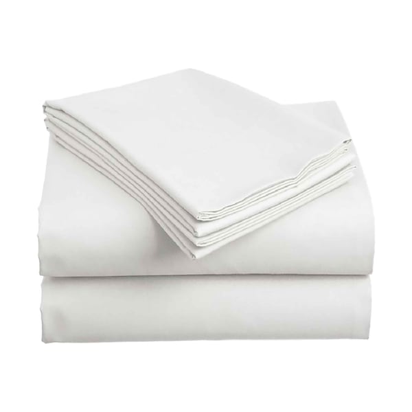 Drap plat blanc 2 pièces Premium Hôtel Qualité 100% Coton Literie Drap Plat - Meilleur choix pour toute utilisation de chambre - Doux, Luxe, Respectueux de la peau