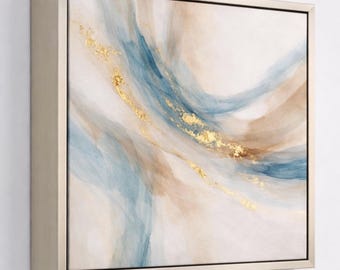 Marco flotante plateado metalizado para lienzos – Presentación estilo galería moderna – 3,8 cm de profundidad