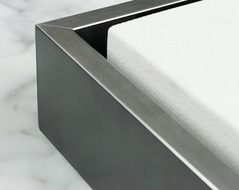 Marco flotante de lona de 1,5" de profundidad, color negro y plateado