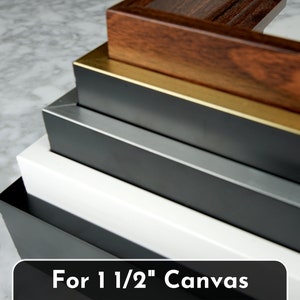 Premium Wood Floater Frames for Canvas or Mixed Media Artworks |  For up to 1.5&quot; depth | Built by Hand To-Order | Custom Sizes Available