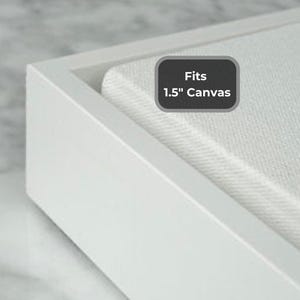 Matte White Wood Floater Frame: Canvas & Mixed Media Art (Up to 1.5" Depth)