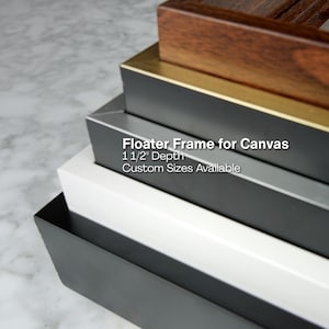 Wood Floater Frames for Canvas Art | Hand-Built, Custom Sizes, 1.5" Depth