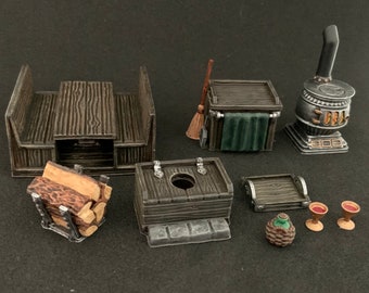 Construction Toys Set: Dimly-lit Tavern / Bar Micro Version