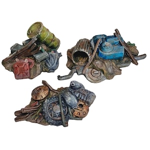Small Debris Junk Piles | Hand-painted Post Apocalyptic Wasteland Wargaming Scatter Terrain