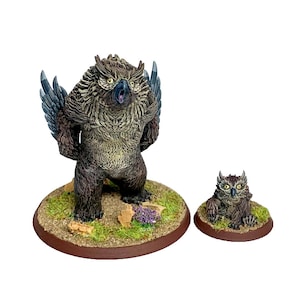 Owlbear and Cub | D&D Hand-painted Wargaming Miniatures