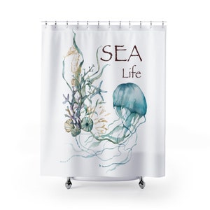 Jellyfish Design- Sea Life Collection - shower curtain | WC-SeaLife1