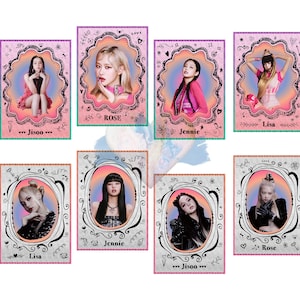 Blackpink / Fotokarten Set / A4 Seite / Print n cut / DİGİTAL DOWNLOAD/ JPEG/ Blink Geschenke
