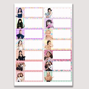 Blackpink / 14 Pieces Name Labels / A4 / Name Tag / Digital Download / Sticker / School / Stationery / PRINTABLE / Classroom / Blinks