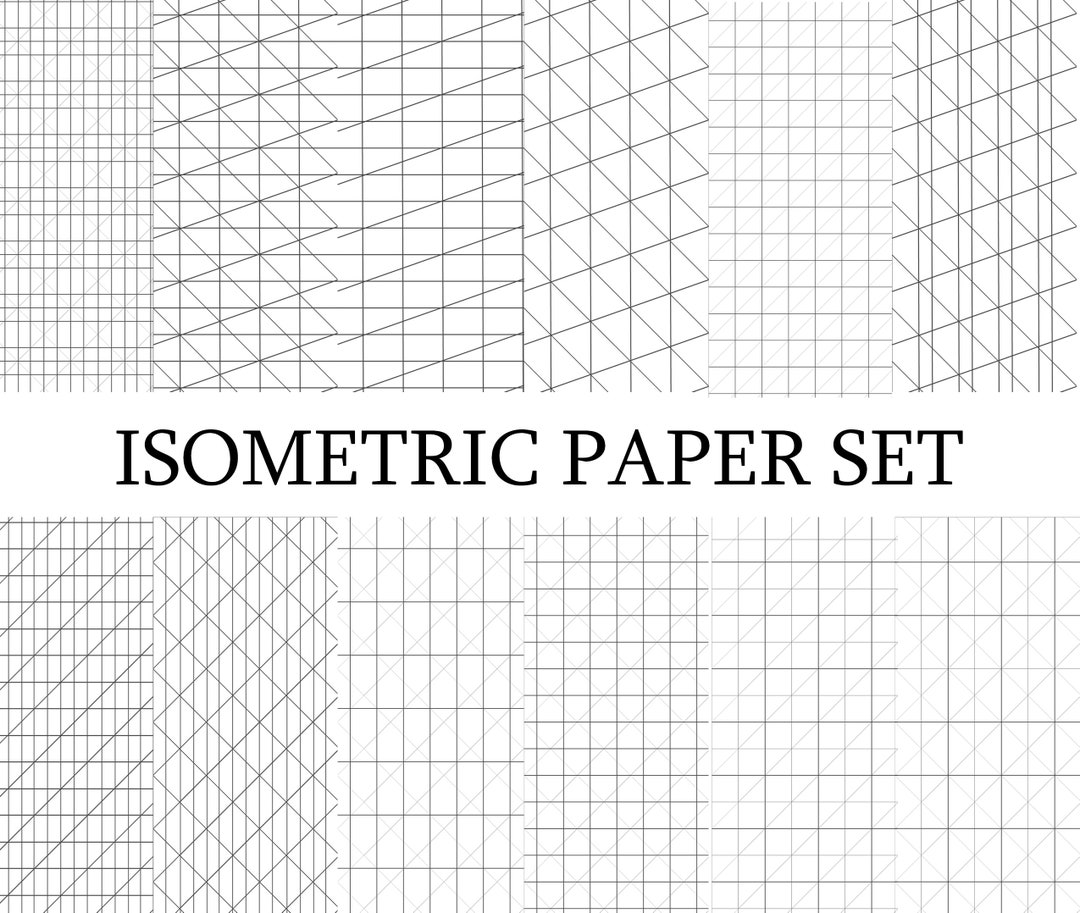 Isometric Graph Paper,bundle Grid Pape, Digital Graph Sheet, Journal Graph Paper,digital